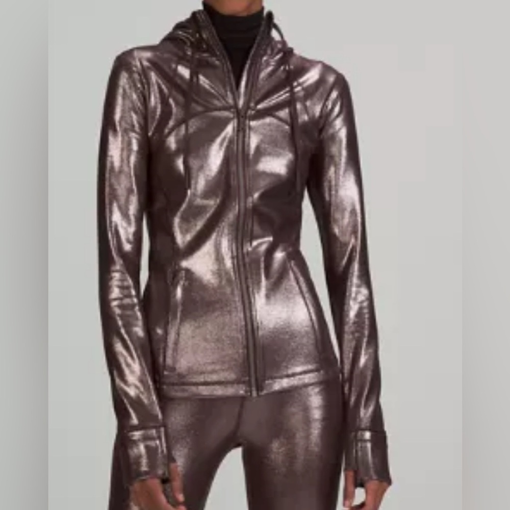 lululemon Hooded Define Jacket Shimmering Foil Design